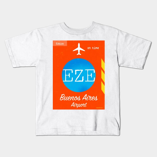 EZE Buenos aires airport code Kids T-Shirt by Woohoo